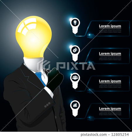 Idea business man infographic Idea business man infographic 12805254