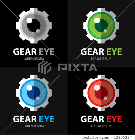 Gear eye symbol icon 12805284