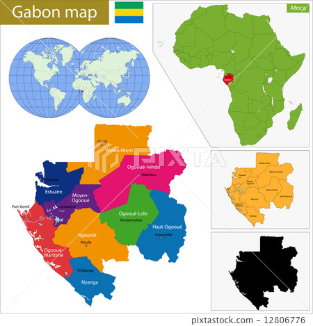 Gabon map 12806776