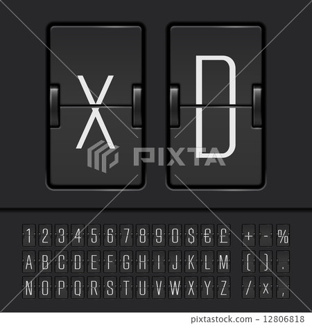 Vector scoreboard alphabet Vector scoreboard alphabet 12806818