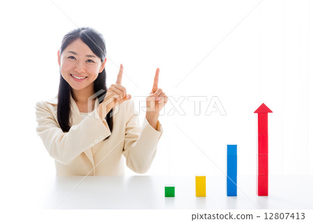 Women in building blocks and suit Women in building blocks and suit 12807413