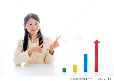 Women in building blocks and suit Women in building blocks and suit 12807414
