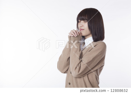 School girls wishing to wish 12808632