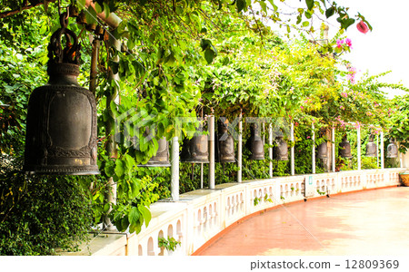 Temple bells hanged for everyone to ringed them for their own fo Temple bells hanged for everyone to ringed them for their own fo 12809369