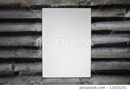 Paper on corrugated iron Paper on corrugated iron 12810201