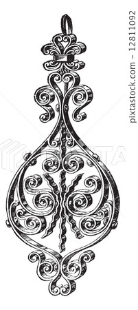 Pierced Jewel vintage engraving 12811092