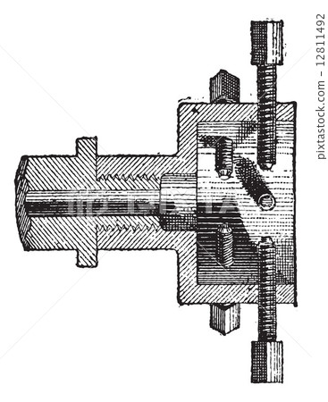 Chuck, vintage engraving 12811492