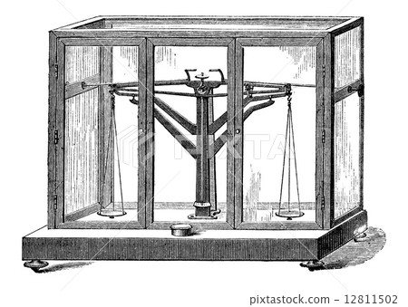 Precision Balance, vintage engraving 12811502
