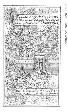 Miniature, vintage engraving 12811696