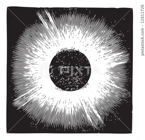 Solar corona vintage engraving 12811726