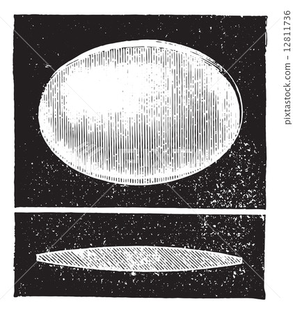 Periscope convex glass, vintage engraving. 12811736