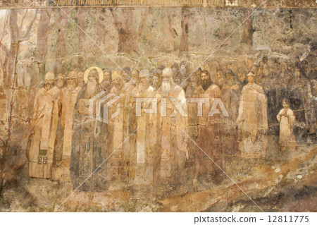 Fresco of Kiev Pechersk Lavra, Ukraine. 12811775