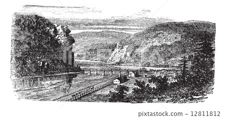 Harper's ferry, West Virginia, United States vintage engraving Harper's ferry, West Virginia, United States vintage engraving 12811812