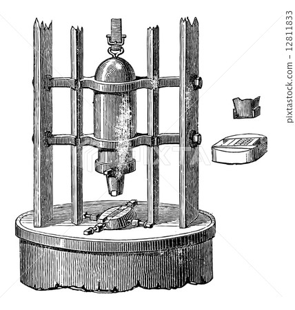 Stamping or Pressing Machine, vintage engraving 12811833