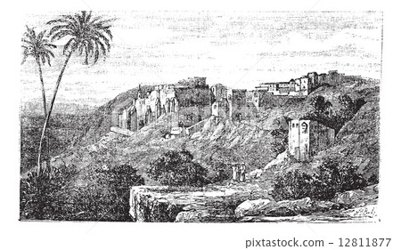 Bethlehem, city, Palestine, Israel, vintage engraving. Bethlehem, city, Palestine, Israel, vintage engraving. 12811877