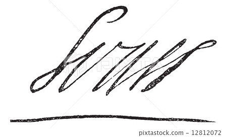 Signature of Louis XIV or Louis the Great or Sun King, King of F 12812072