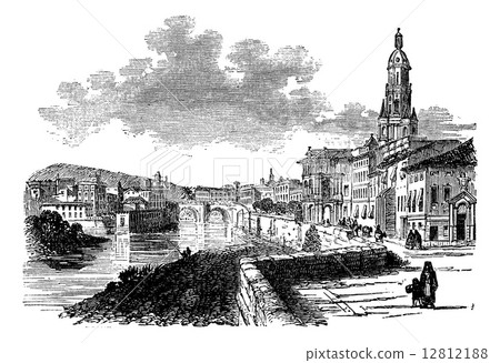 City of Murcia, Spain, vintage engraving City of Murcia, Spain, vintage engraving 12812188