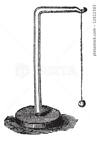 Electric Pendulum, vintage engraving Electric Pendulum, vintage engraving 12812383