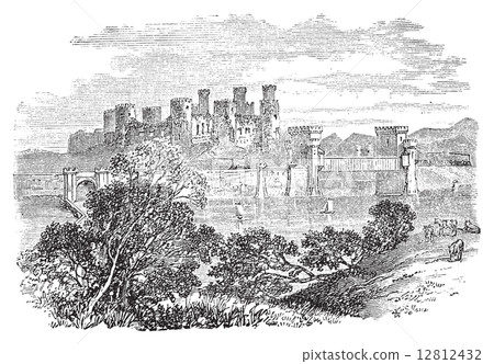 Aberconway Castle, now known as Conway Castle, in the North coas Aberconway Castle, now known as Conway Castle, in the North coas 12812432