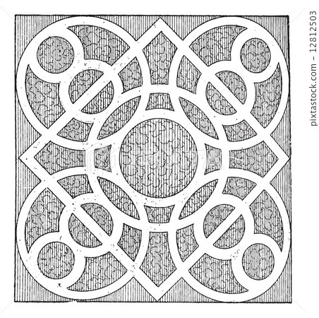Meander, vintage engraving 12812503