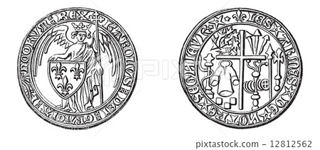 Ancient Coins, vintage engraving Ancient Coins, vintage engraving 12812562