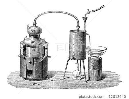 Still or Distillation Apparatus, vintage engraving 12812640