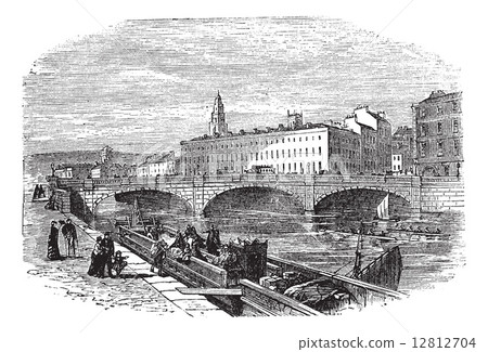 Cork in Munster, Ireland, vintage engraving 12812704