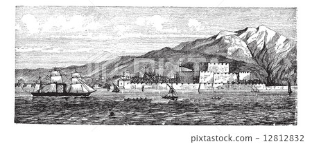 Canakkale in Turkey, vintage engraving Canakkale in Turkey, vintage engraving 12812832