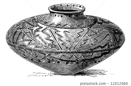 Orejone Indian Pottery from Amazonas, Brazil, vintage engraving Orejone Indian Pottery from Amazonas, Brazil, vintage engraving 12812860