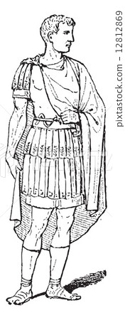 Roman Magistrate, vintage engraving 12812869