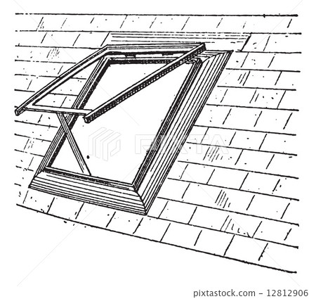 Skylight vintage engraving Skylight vintage engraving 12812906