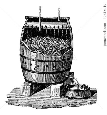 Rapid Acetification of Vinegar in a Schuzenbach Barrel, vintage 12813019