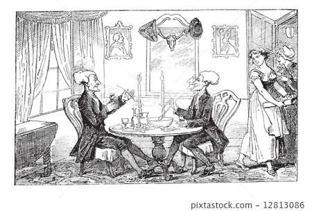Dr Syntax and his counterpart vintage engraving. 12813086