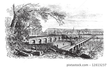 Harrisburg,Pennsylvania, United States View from the left bank o Harrisburg,Pennsylvania, United States View from the left bank o 12813237