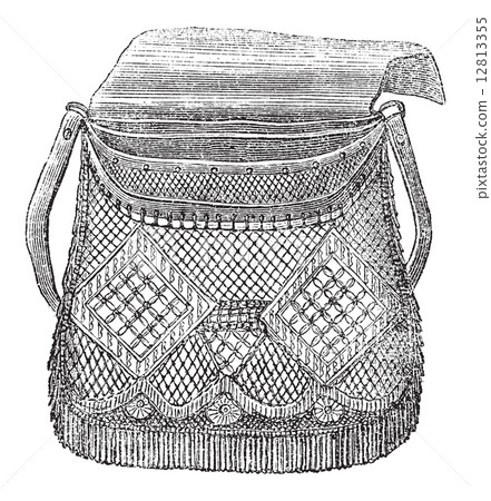 Fisherman's Bag, vintage engraving Fisherman's Bag, vintage engraving 12813355