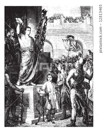 Augustus presented to the members of the three provinces of Gaul 12813465