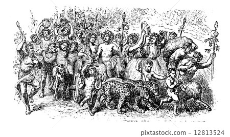 Bacchanalia, a wild and mystic festivals of the Greco-Roman god Bacchanalia, a wild and mystic festivals of the Greco-Roman god 12813524