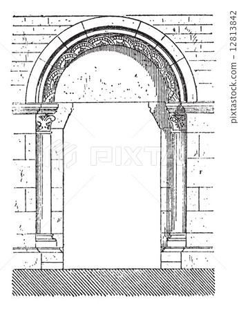 The gate of Beaune vintage engraving 12813842
