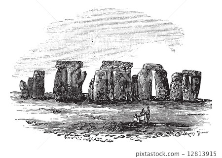 Cromlech, vintage engraving Cromlech, vintage engraving 12813915