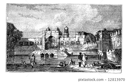 Ruins of Bijapur, in Karnataka, India, during the 1890s, vintage Ruins of Bijapur, in Karnataka, India, during the 1890s, vintage 12813970