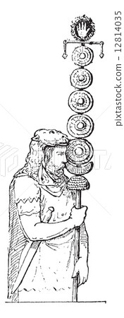 Maniple, Italy, vintage engraving 12814035