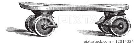 Roller Skate, vintage engraving Roller Skate, vintage engraving 12814324