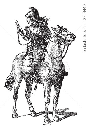 Vedette, vintage engraving 12814449