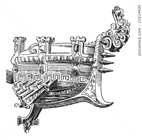 Bow, vintage engraving. 12814695