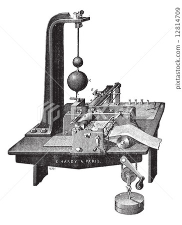 ?Copying Telegraph? of Bernhard Meyer vintage engraving ?Copying Telegraph? of Bernhard Meyer vintage engraving 12814709