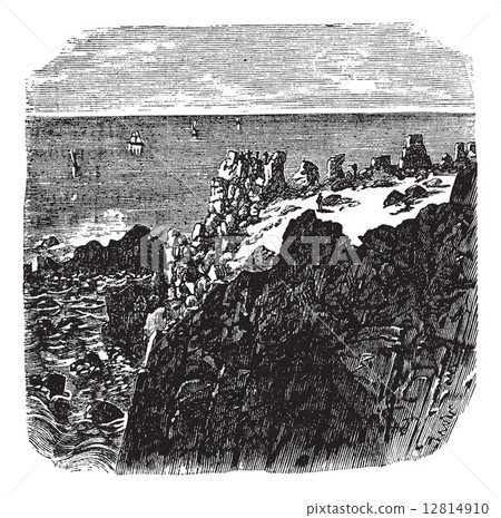 Land's end vintage engraving 12814910