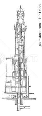 Palais de Chaillot or Trocadero vintage engraving 12815099