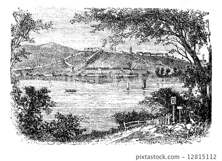 Belgrade, in Serbia vintage engraving 12815112