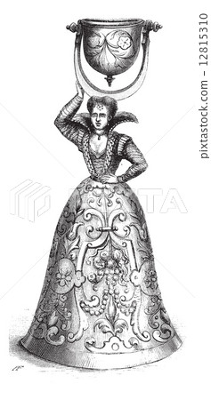 Museum of Cluny Silverware of the sixteenth century. Double silv 12815310