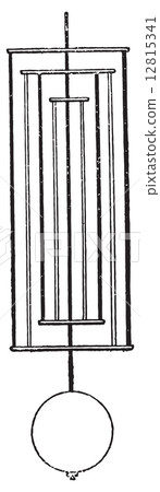 Pendulum, vintage engraving. Pendulum, vintage engraving. 12815341